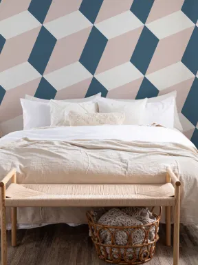 Tilted Square 3D Wallpaper Mural