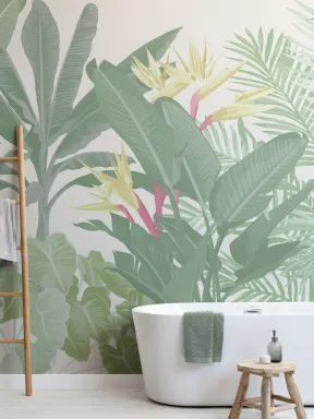 Papier Peint Panoramique Jungle Verte
