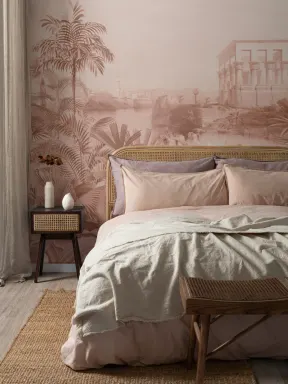 Peach Vintage Jungle Fototapet