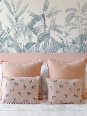 Mural tropical vintage azul
