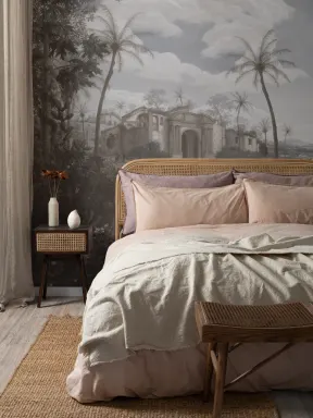 Neutral Frans Post Landscape Painting Mural
