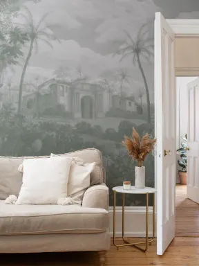 Grün Frans Post Landschaft Malerei Fototapete