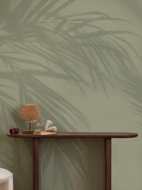 Fototapeta z zielonym liściem palmy