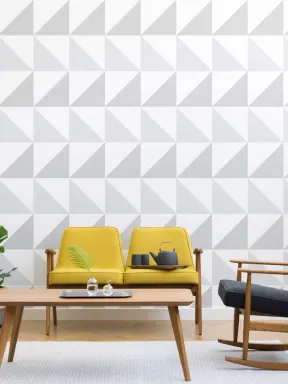 Gray Triangles Wallpaper Mural