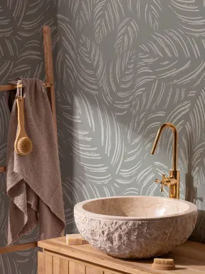 Panoramique feuilles vertes et minimalistes