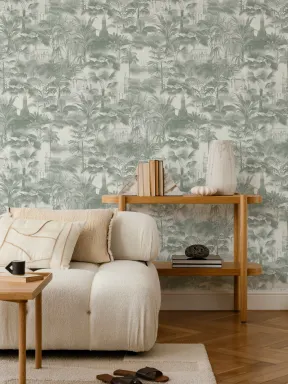 Papier peint Vintage Tropical Temple
