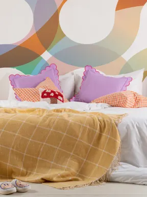 70s Retro Swirl Wallpaper Mural