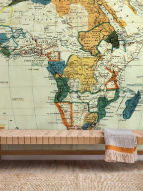 Vintage Afrikaanse Kaart Behang Muurschildering
