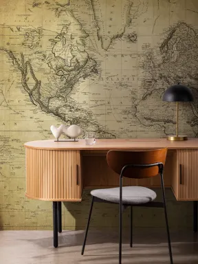 Antique Aged Map Wallpaper Mural