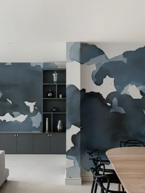 Mirage Deep Blue Watercolor Wallpaper Mural
