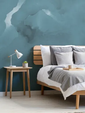 Envy Teal Watercolor Wallpaper Mural