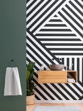 Divert Striped Geometric Wallpaper Mural