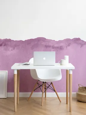 Purple Wave Watercolor Wallpaper Mural