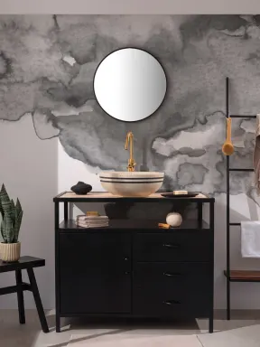 Soft Gray Watercolor Wallpaper Mural
