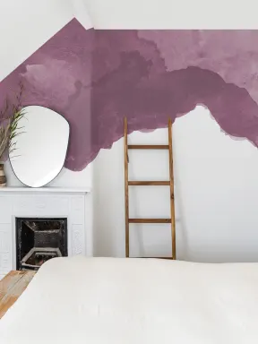 Purple Cloud Watercolor Wallpaper Mural