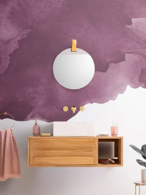 Papier Peint Panoramique Nuage Violet Foncé dans Effet Aquarelle