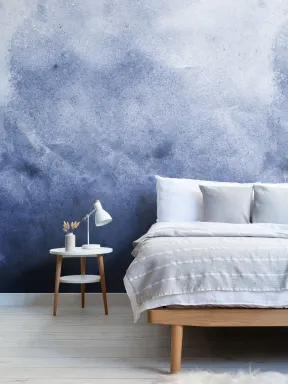 Grunge Royal Paint Watercolor Wallpaper Mural