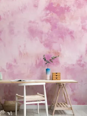 Cool Roze Tie Dye Behang Muurschildering
