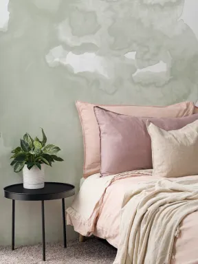 Panoramique nuage d’aquarelle en vert sauge
