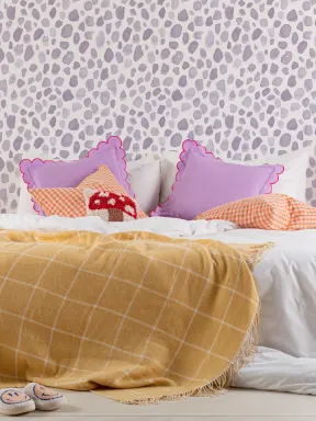 Lilac Watercolor Paint Spot Pattern Wallpaper Mural