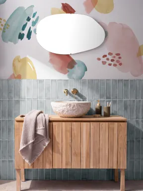 Multi-Colored Abstract Watercolor Brush Strokes Pattern Wallpaper Mural