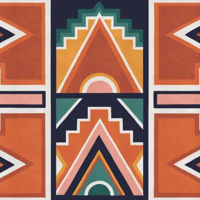 Ndebele Blue pattern image