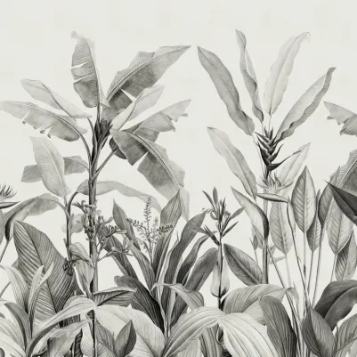 Redouté monochrome pattern image