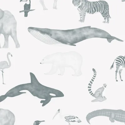 Animalia Blue pattern image