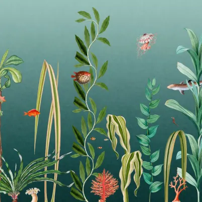 Under The Sea Teal pattern image