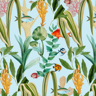 Tropical Ocean Blue pattern image