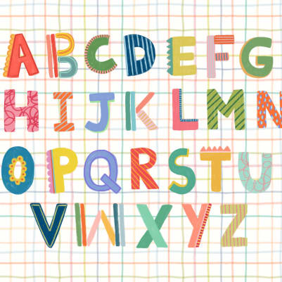 Alphabet Grid pattern image