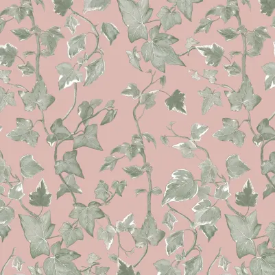 Vine Green & Pink pattern image