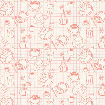 Petit Dejeuner Pink pattern image