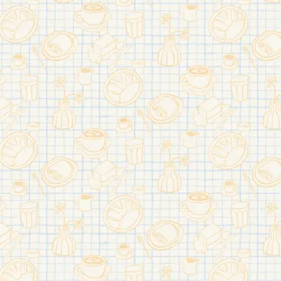 Petit Dejeuner Blue pattern image
