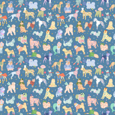 Pawty Blue pattern image