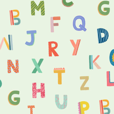 Letters Green pattern image