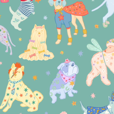 Pawty Green pattern image