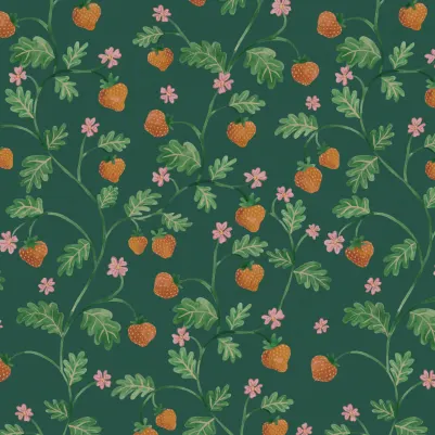 Little Strawberry Green pattern image