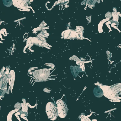 Astrology Teal pattern image