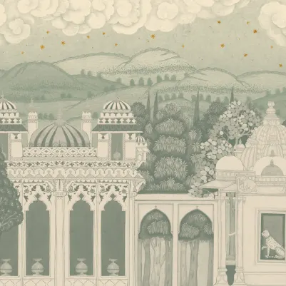 Temple Valley Teal pattern image