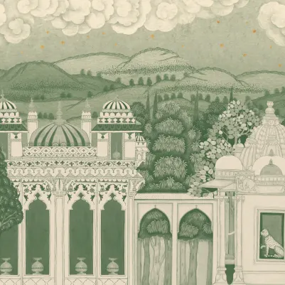 Temple Valley Green pattern image