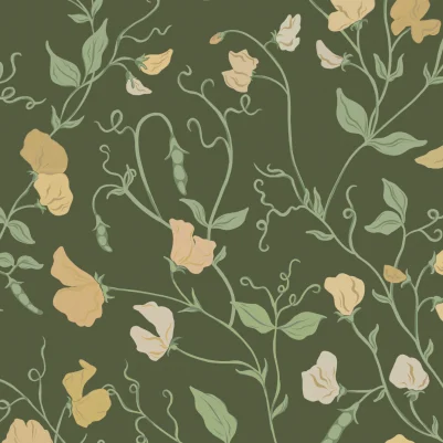 Sweet Pea Dark Yellow pattern image