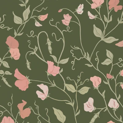 Sweet Pea Dark Pink pattern image
