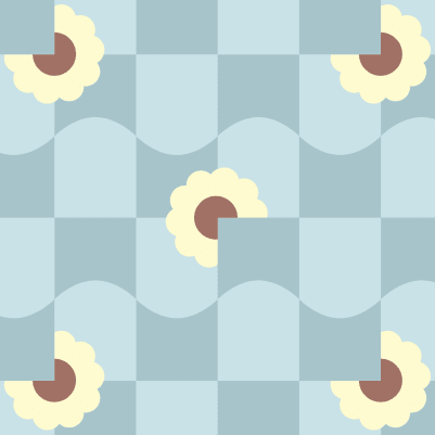 Petal Pop Blue pattern image