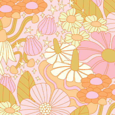 Cosmic Floral Pink pattern image