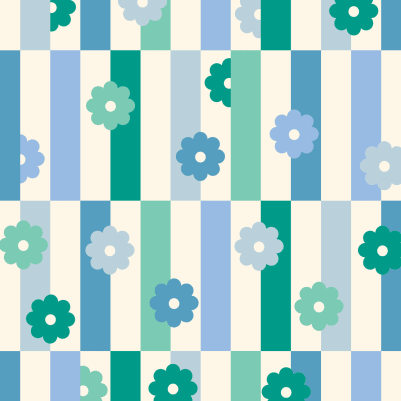 Flower Shift Blue pattern image