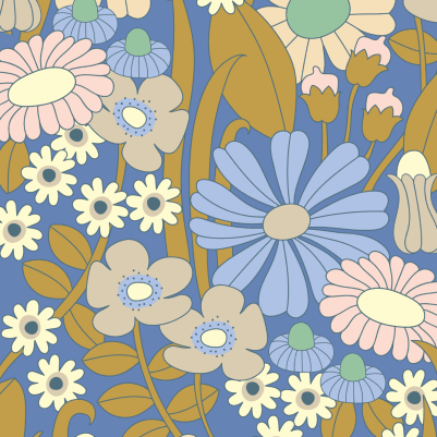 Groovy Meadow Blue pattern image