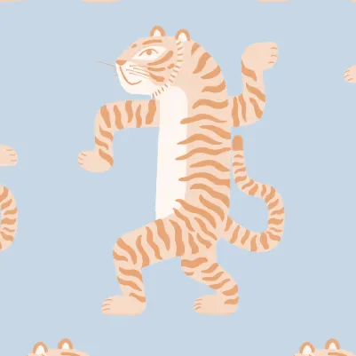 Samba Orange & Blue pattern image