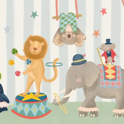 Starlight Circus Blue pattern image