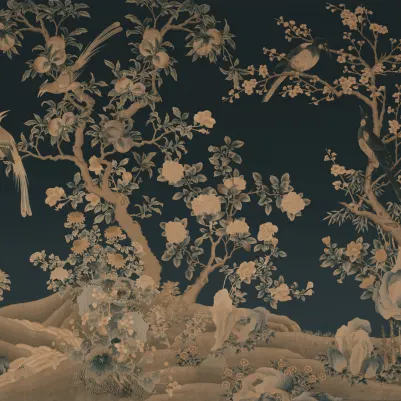 Yulan Gardens Navy pattern image